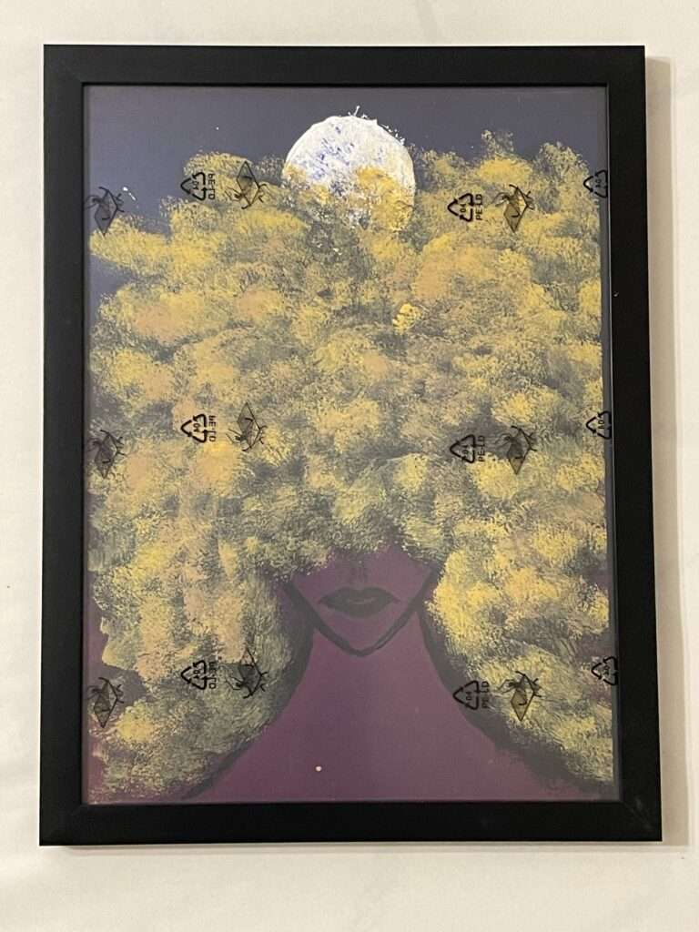 Beautiful acrylic painting in prestine condition.