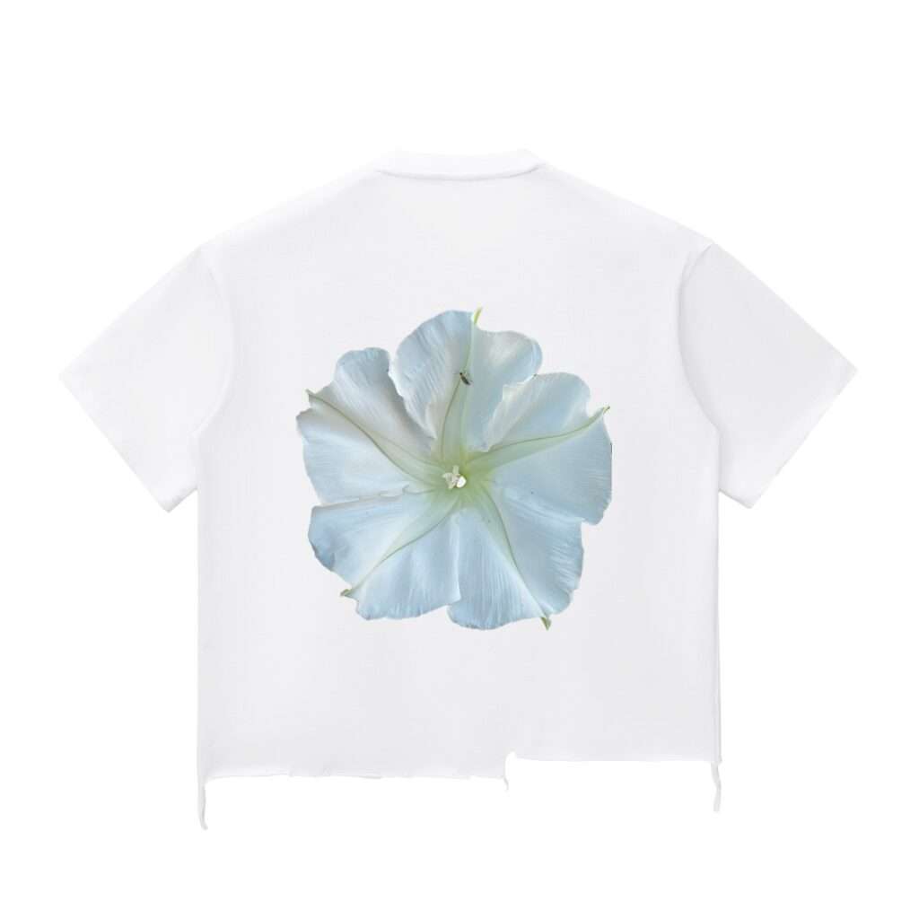The Moonflower Tee. | Snow Wash Raw-Hem Boxy T-shirt