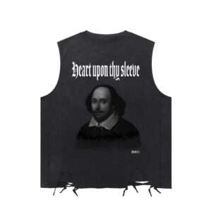 Heart upon thy sleeve | snow washed tank by Rebel X