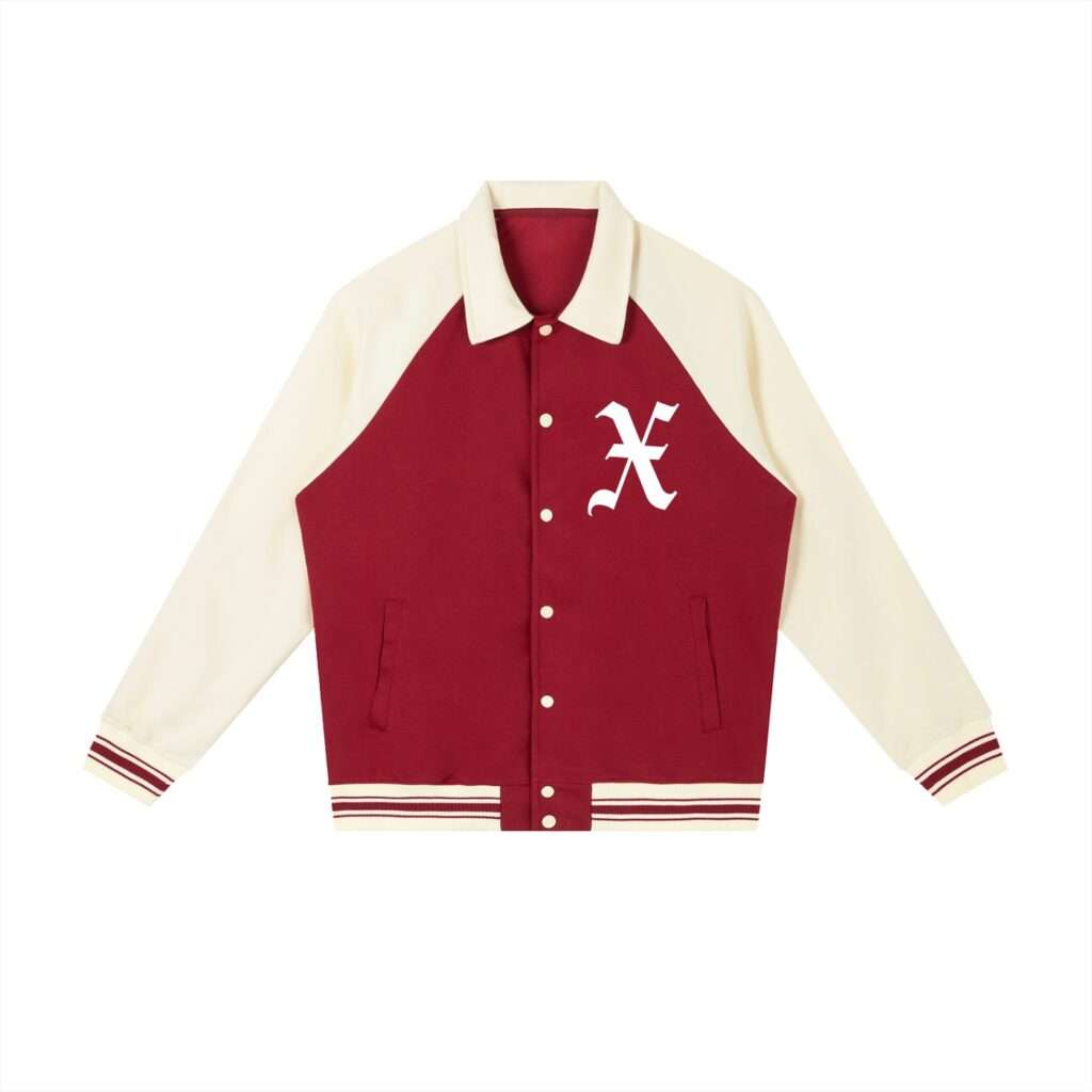 Rebel X Raglan Sleeve Baseball Jacket