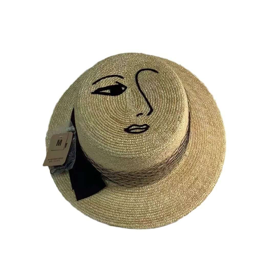 New Vintage Summer Fashion Lace Bow Wide Brim Nature Straw Sunhat