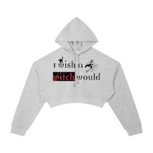 Funny Witch Crop Hoodie for Women | Halloween Streetwear