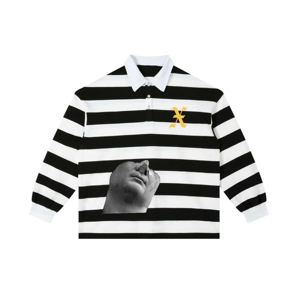 Color Block Stripe Polo Shirt