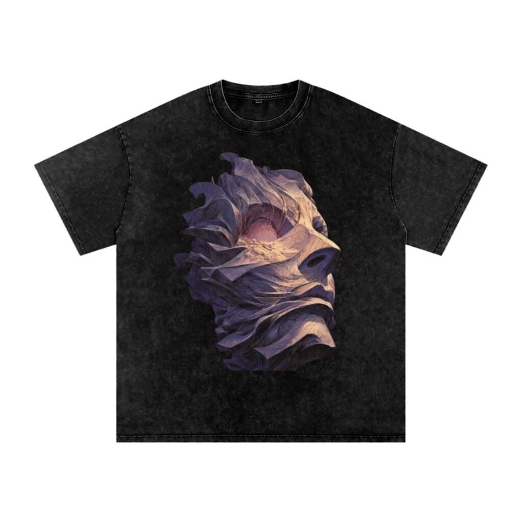 Abstract Head Snow Washed T-shirt from Rebel X